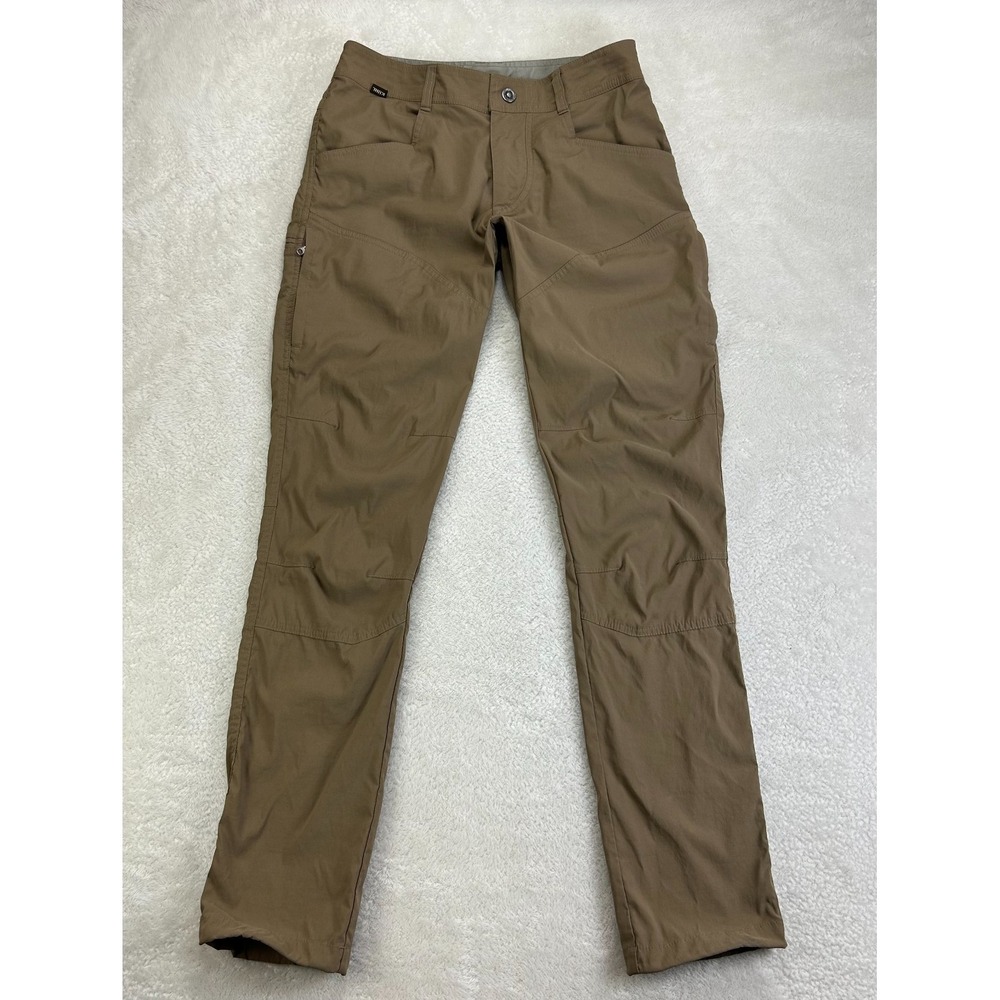 Kuhl Renegade Rock Pants Mens 30x34 Burnt Olive Green Tapered Fit Hiking Outdoor
